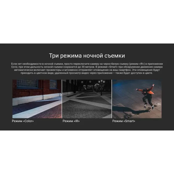 Wi-Fi уличная IP камера EZVIZ C3W Pro (4 мм) купить с доставкой