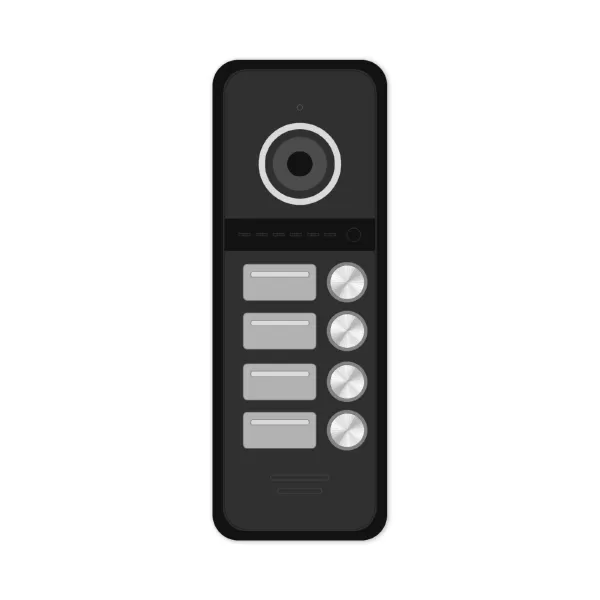 Novicam FANTASY 4 HD Black / Silver - 4 абонентская HD вызывная панель 1.3 Мп  купить с доставкой